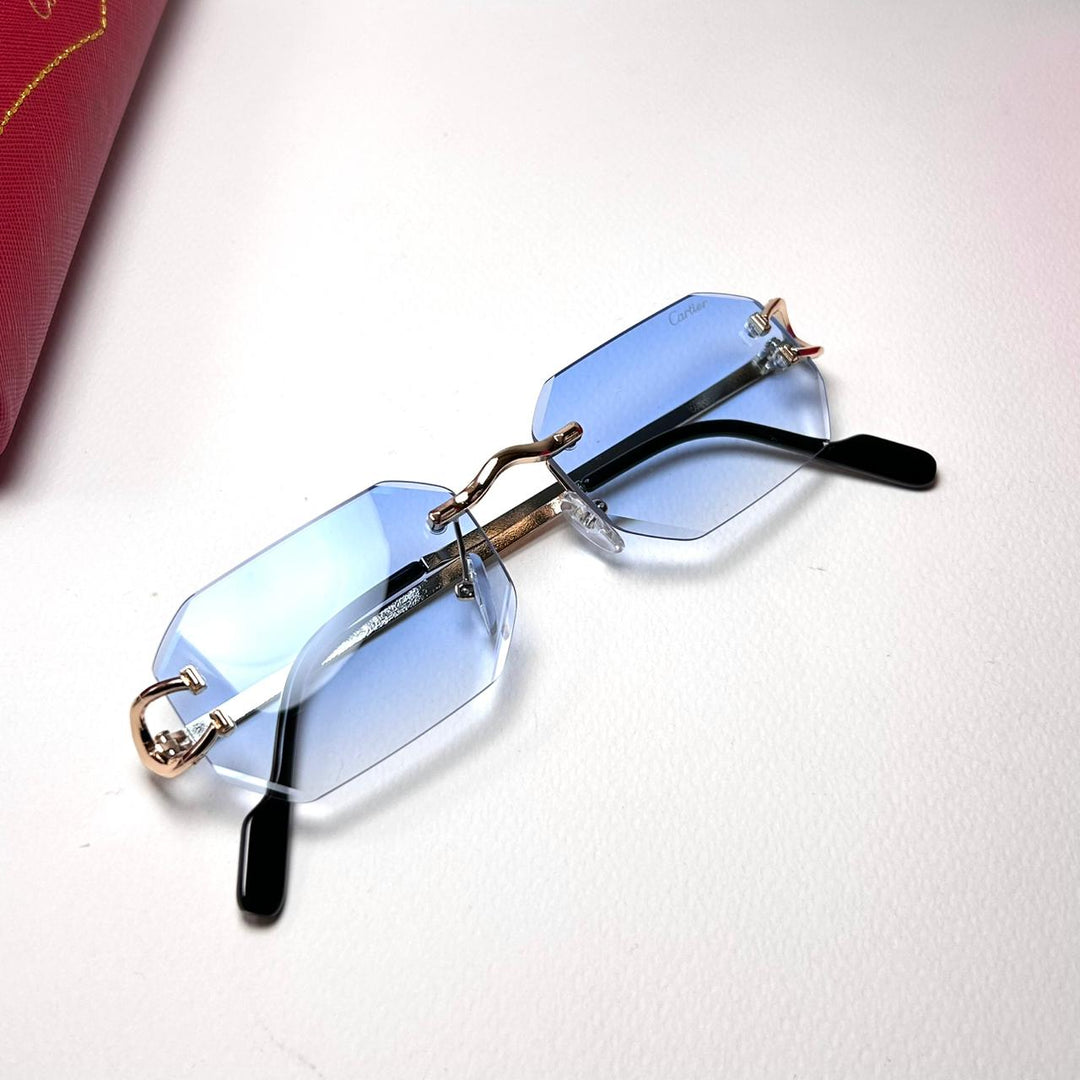Cartier Octagon Rimless - Ice Blue Gradient - Giiz store