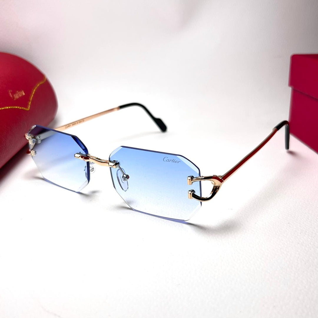 Cartier Octagon Rimless - Ice Blue Gradient - Giiz store