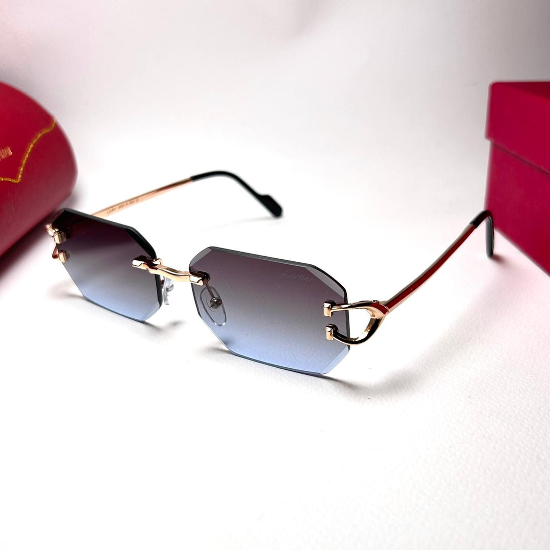 Cartier Octagon Rimless - Ocean Blue Gradient - Giiz store