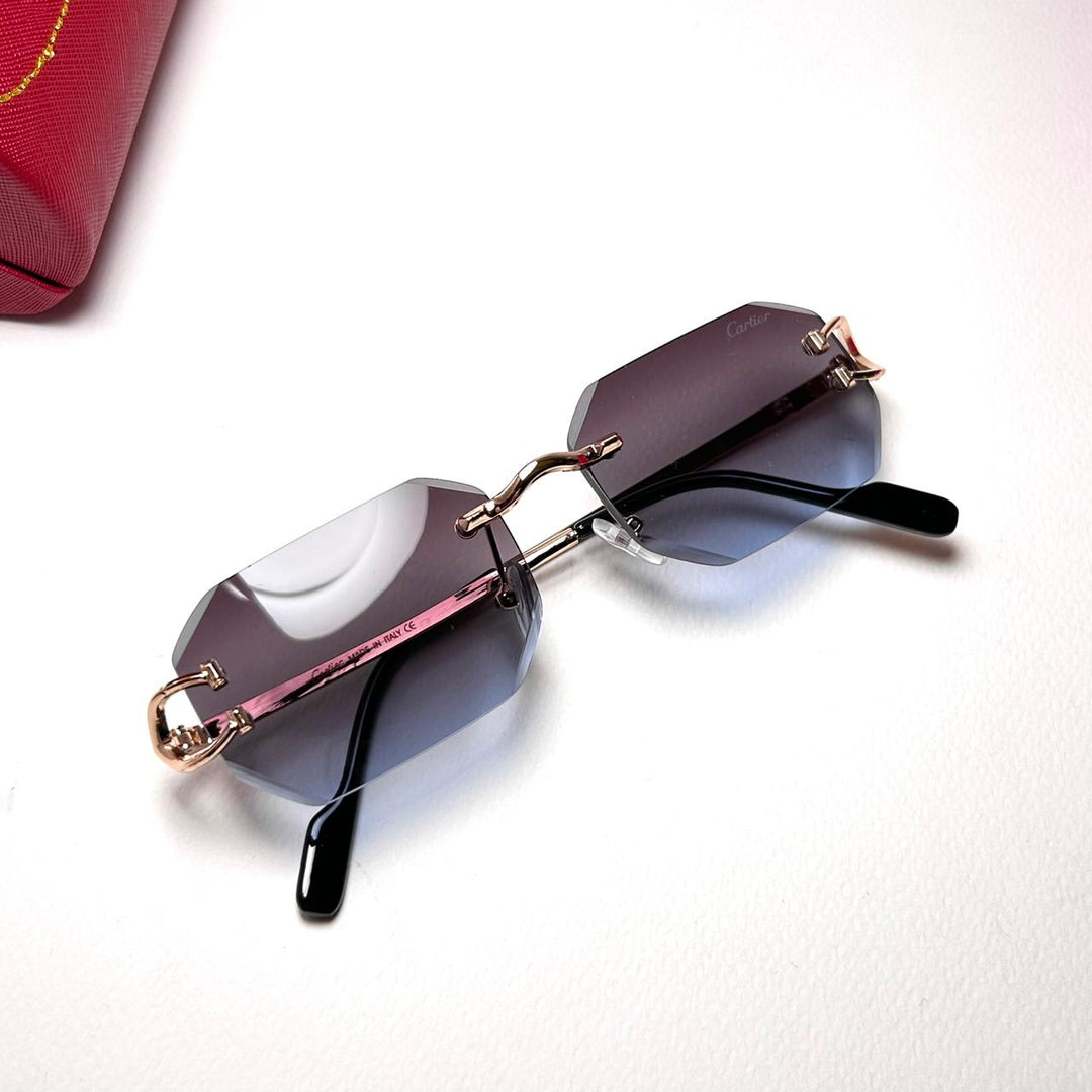 Cartier Octagon Rimless - Ocean Blue Gradient - Giiz store