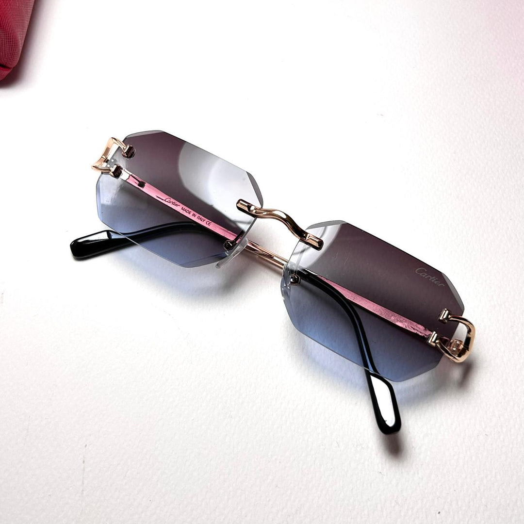 Cartier Octagon Rimless - Ocean Blue Gradient - Giiz store
