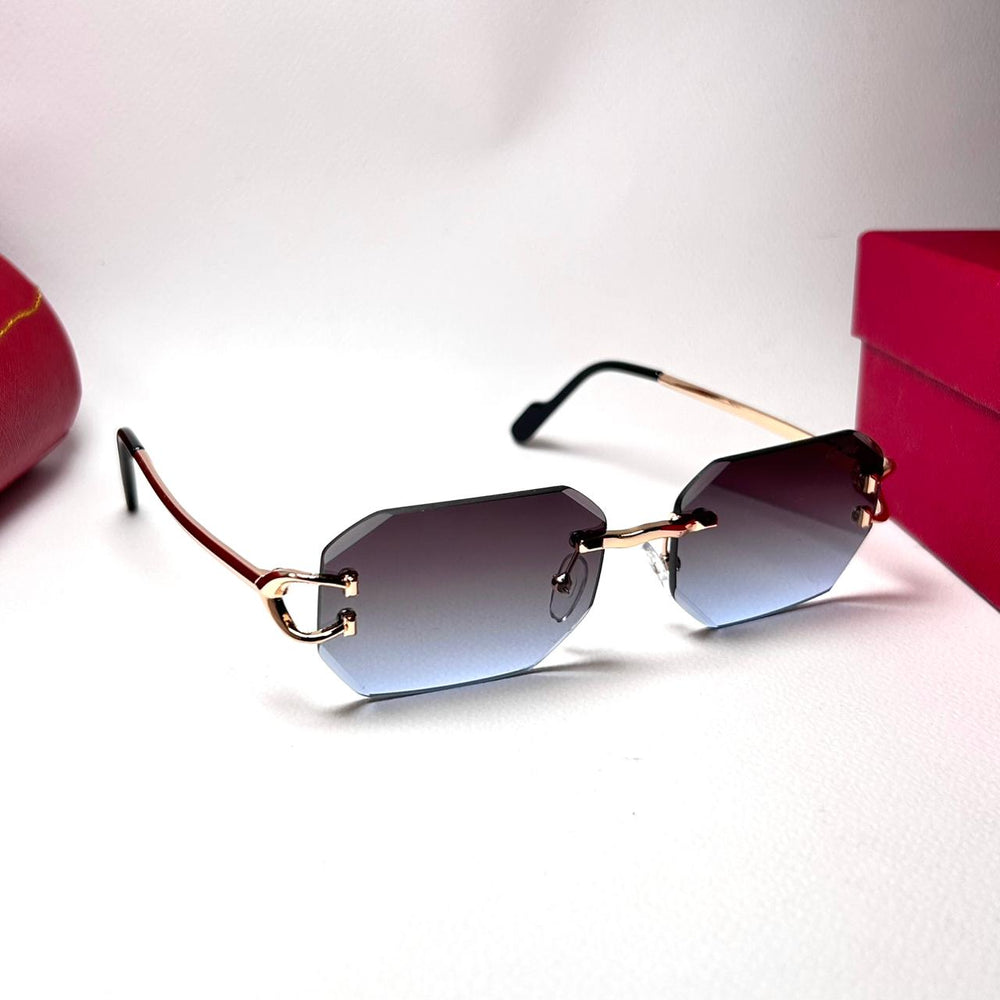 Cartier Octagon Rimless - Ocean Blue Gradient - Giiz store