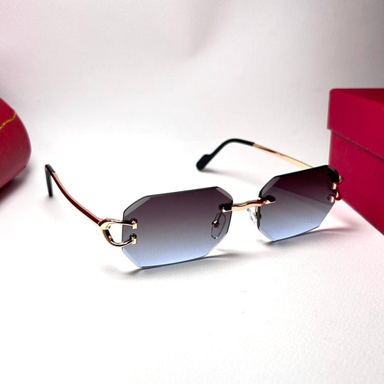 Cartier Octagon Rimless - Ocean Blue Gradient - Giiz store