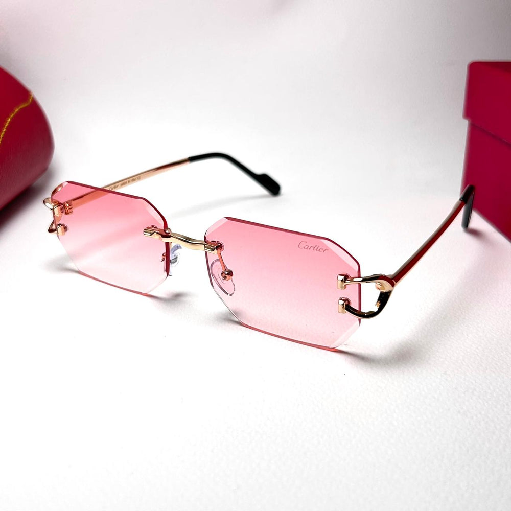 Cartier Octagon Rimless - Pink Gradient - Giiz store