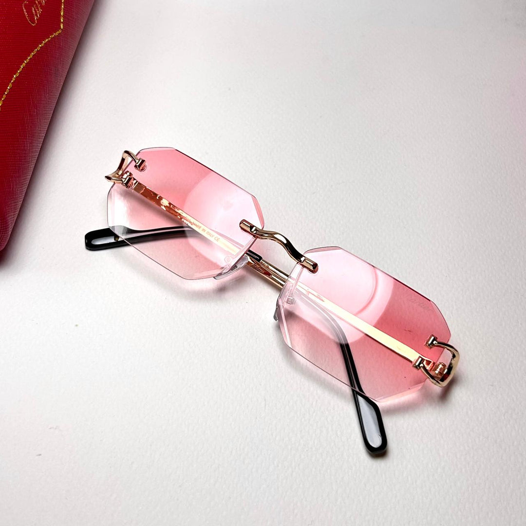 Cartier Octagon Rimless - Pink Gradient - Giiz store
