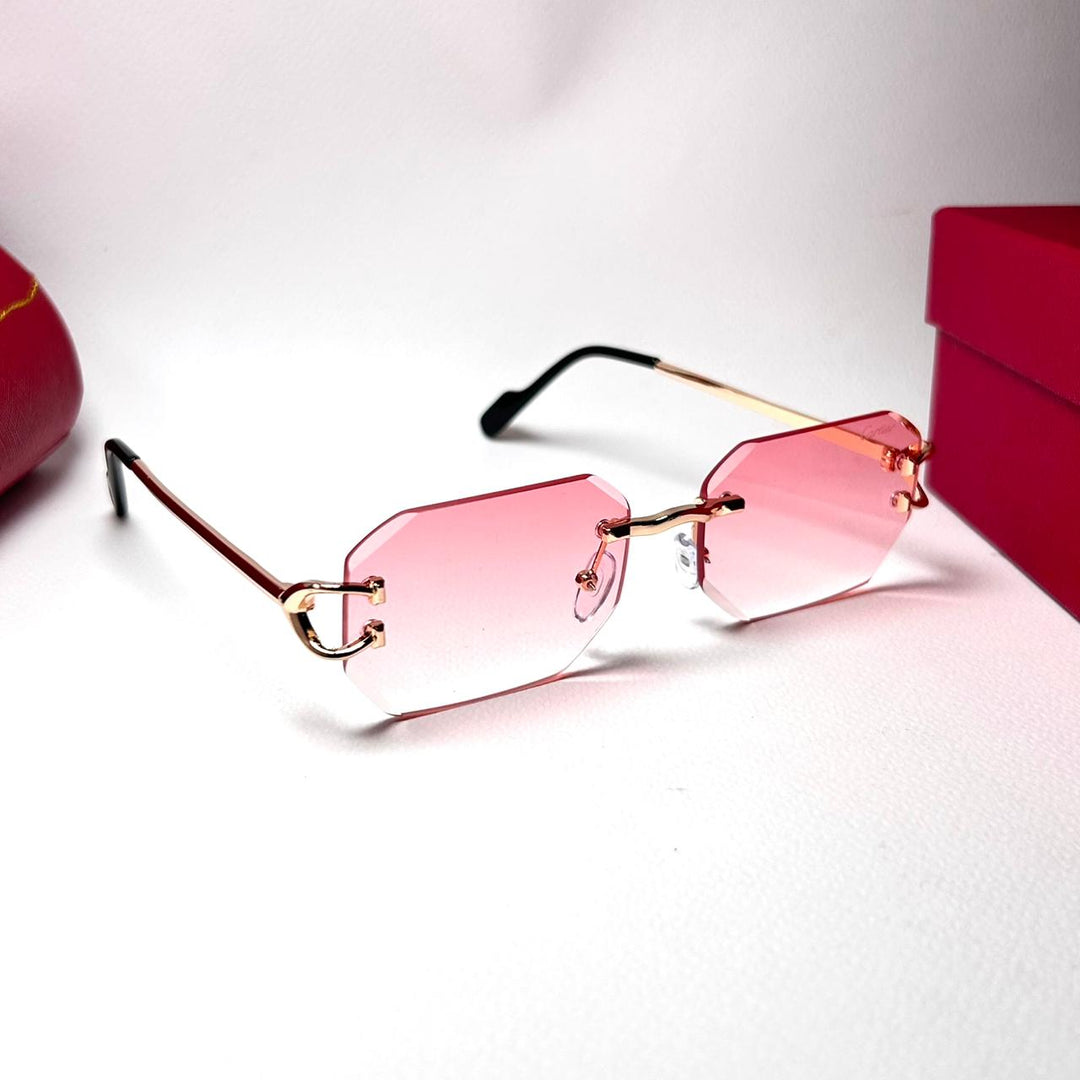 Cartier Octagon Rimless - Pink Gradient - Giiz store