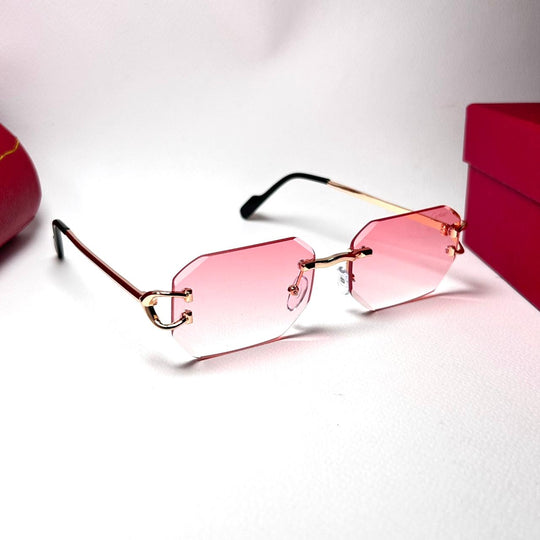 Cartier Octagon Rimless - Pink Gradient - Giiz store