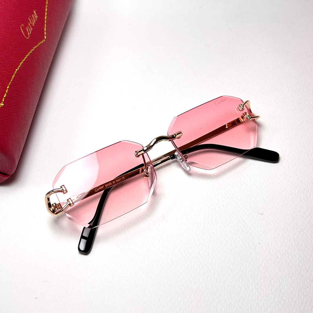 Cartier Octagon Rimless - Pink Gradient - Giiz store
