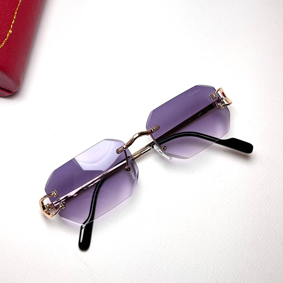 Cartier Octagon Rimless - Purple Gradient - Giiz store