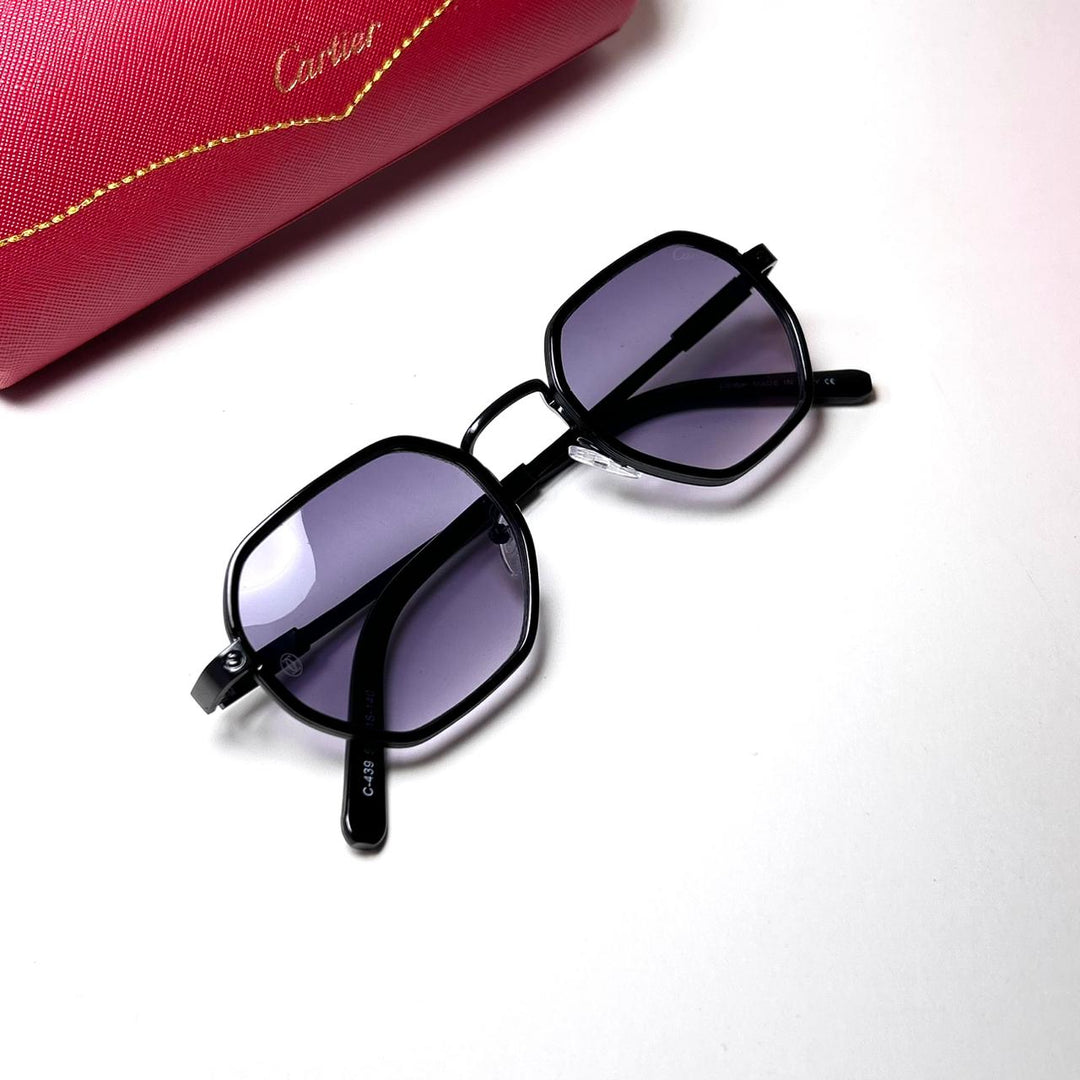 Cartier Octagonal Metal 439 - Black Purple - Giiz store