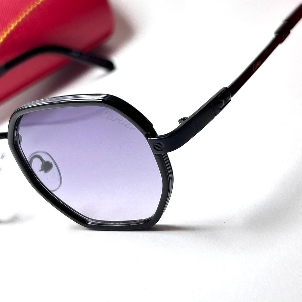 Cartier Octagonal Metal 439 - Black Purple - Giiz store