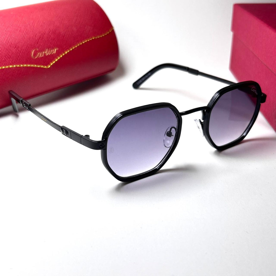 Cartier Octagonal Metal 439 - Black Purple - Giiz store