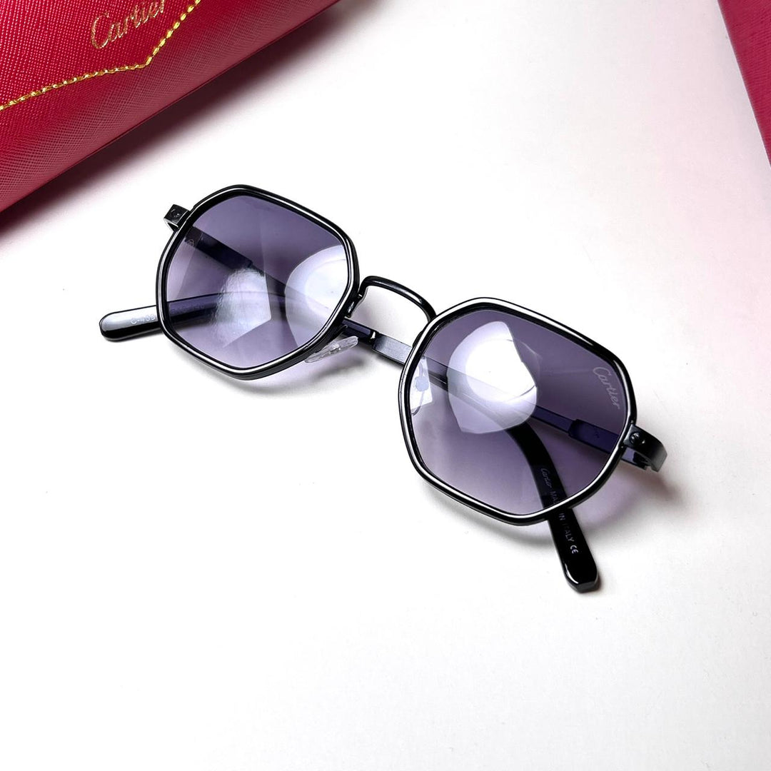 Cartier Octagonal Metal 439 - Black Purple - Giiz store