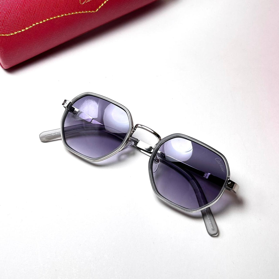Cartier Octagonal Metal 439 - White Purple - Giiz store