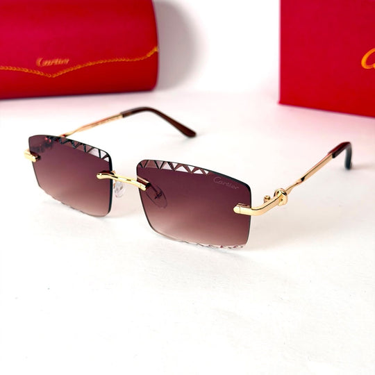Cartier Rimless – Burgundy Gradient - Giiz store
