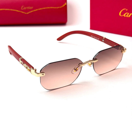 CARTIER Rimless Panthère – Gold Brown Gradient - Giiz store