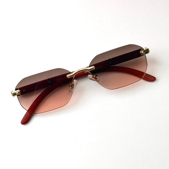 CARTIER Rimless Panthère – Gold Brown Gradient - Giiz store
