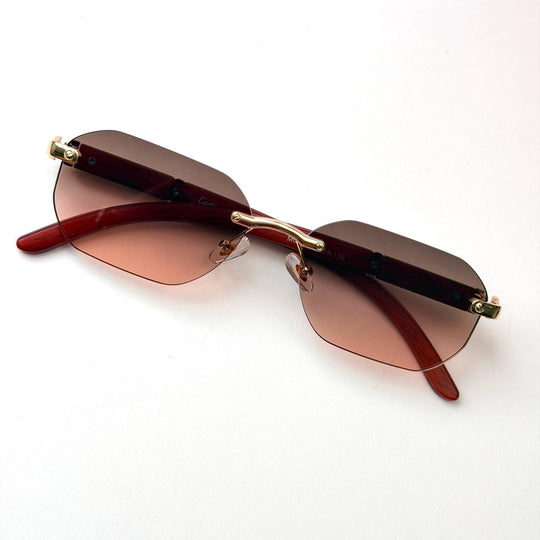 CARTIER Rimless Panthère – Gold Brown Gradient - Giiz store
