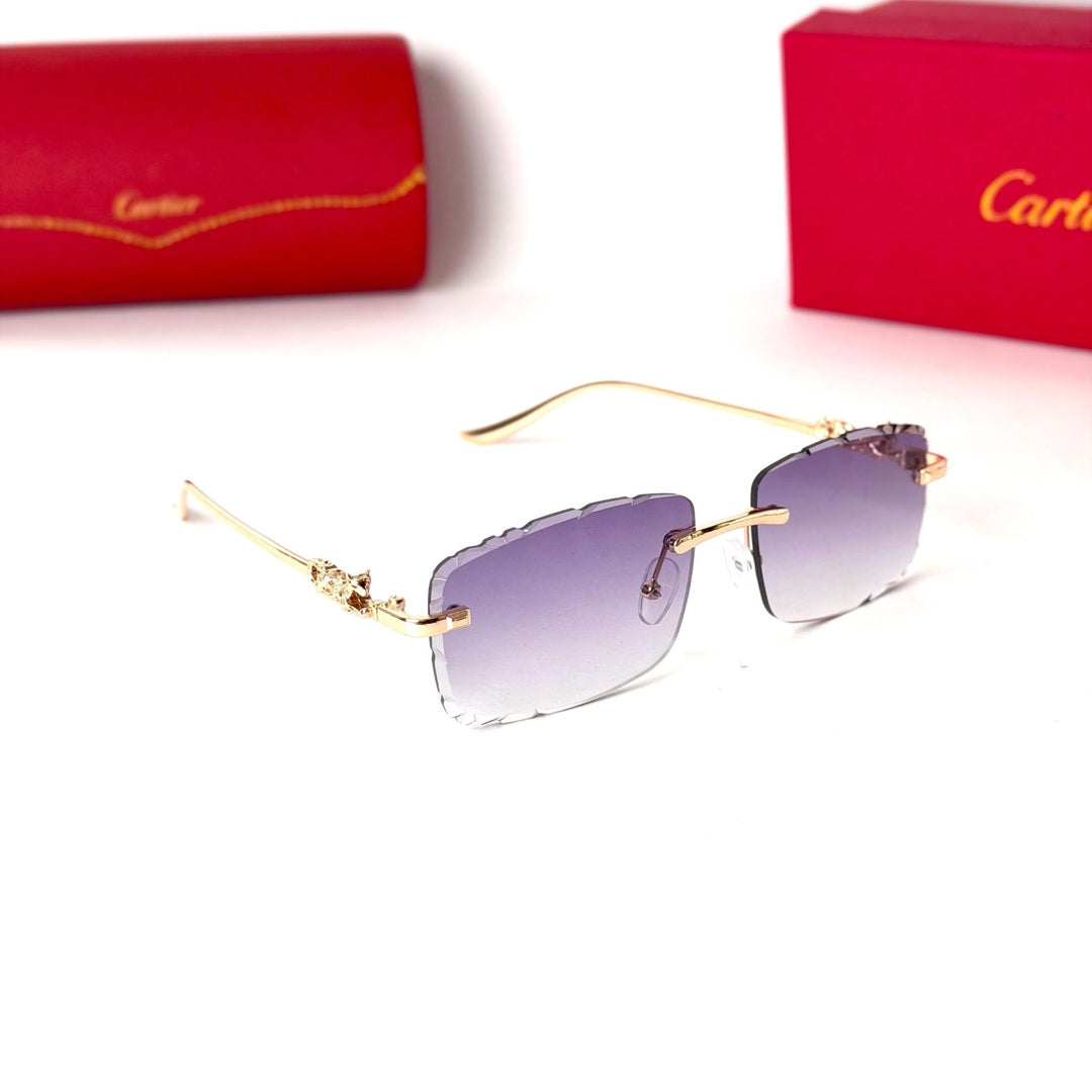 Cartier Rimless Square – Smokey Purple Gradient - Giiz store