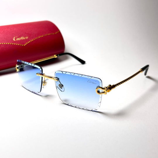 Cartier Rimless Collection Cartier Royale Rimless – Blue Gradient - Giiz store
