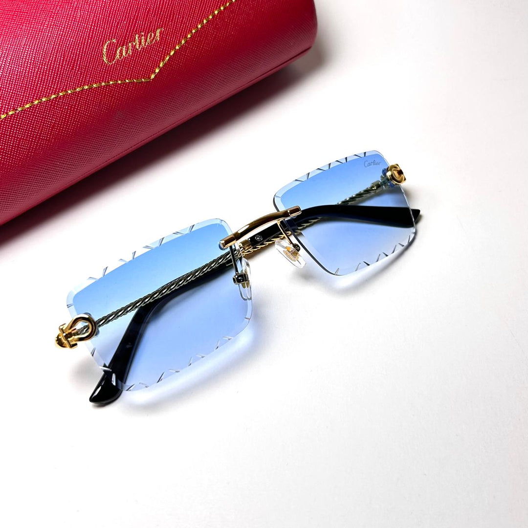 Cartier Royale Rimless – Blue Gradient - Giiz store