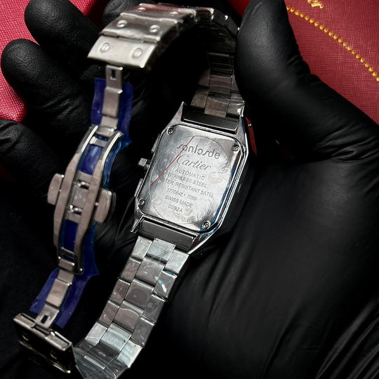 Cartier Santos Chronograph For Him – Silver Navy - Giiz store