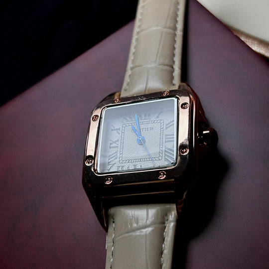 Cartier Santos Dumont Leather Classic For Her – Beige - Giiz store