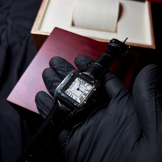 Cartier Santos Dumont Leather Classic For Her – Black - Giiz store