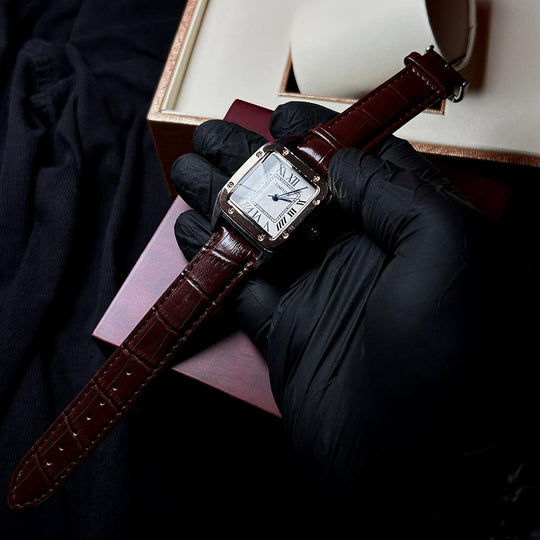 Cartier Santos Dumont Leather Classic For Her – Brown - Giiz store
