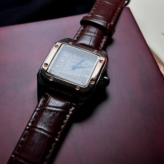 Cartier Santos Dumont Leather Classic For Her – Brown - Giiz store
