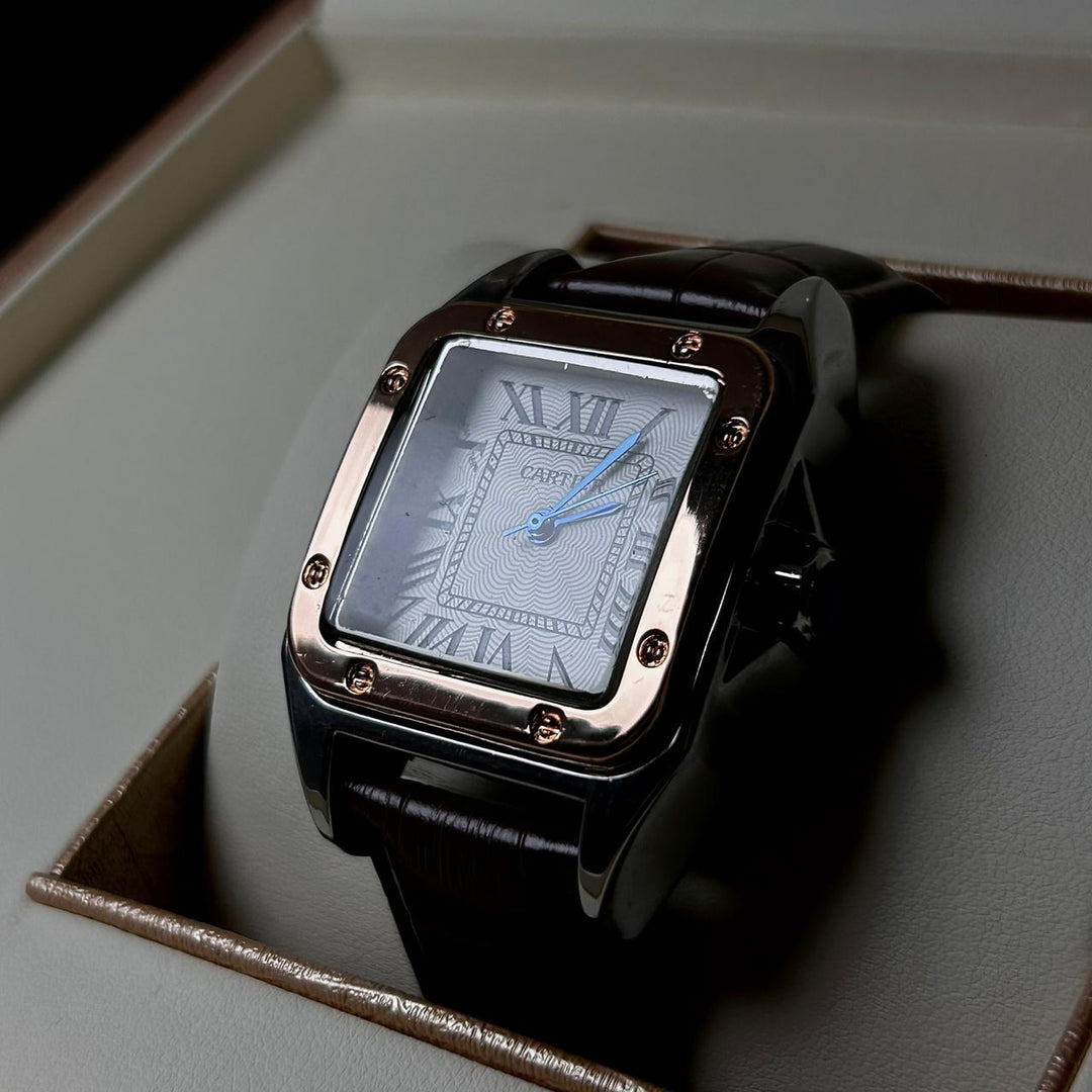 Cartier Santos Dumont Leather Classic For Her – Brown - Giiz store