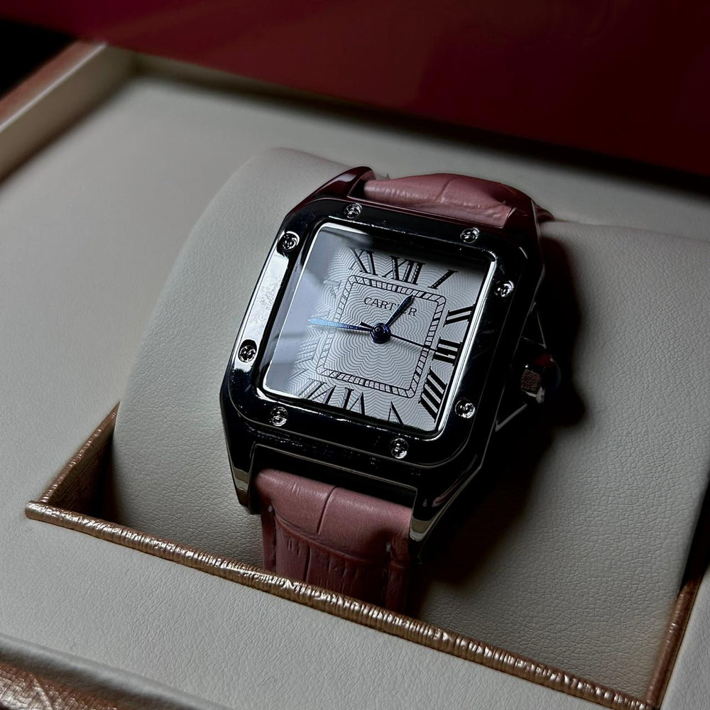 Cartier Santos Dumont Leather Classic For Her – Pink - Giiz store