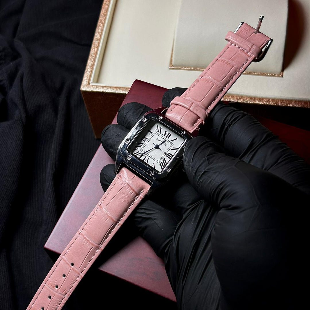 Cartier Santos Dumont Leather Classic For Her – Pink - Giiz store