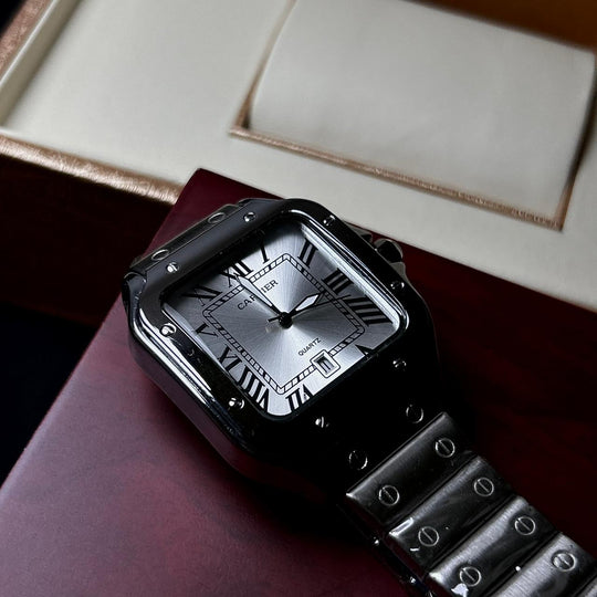 Cartier Santos For Him - Stainless Steel with Silver Dial - Giiz store