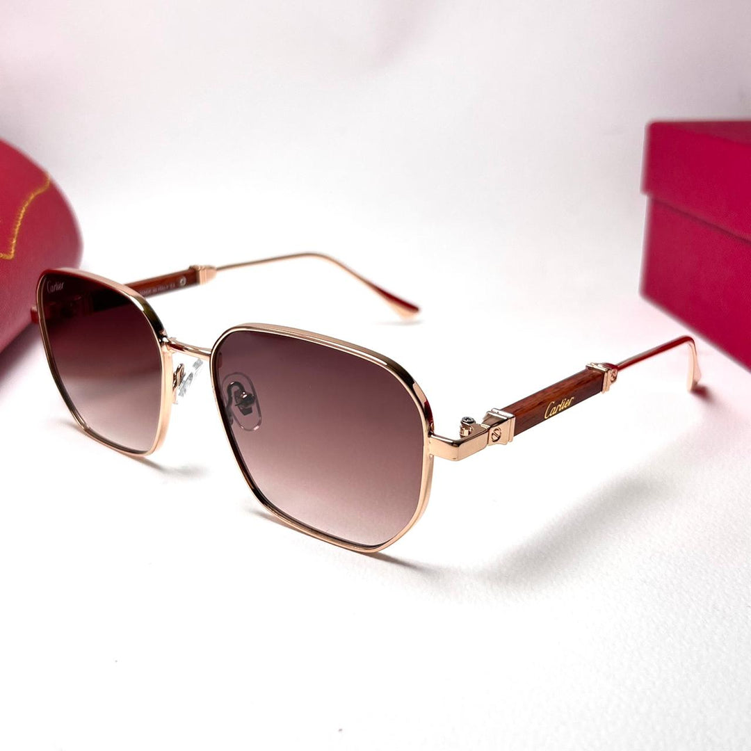 Cartier Signature C T09100 Square - Brown Gradient - Giiz store