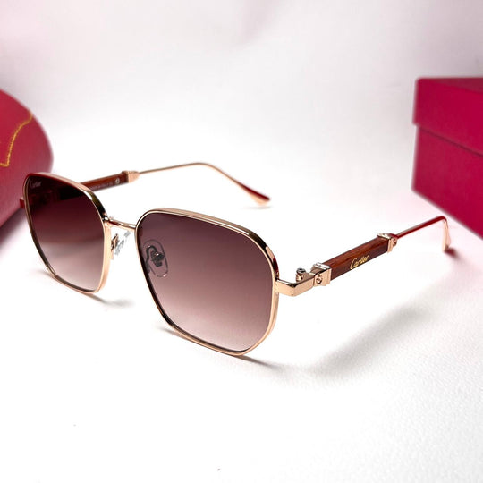 Cartier Signature C T09100 Square - Brown Gradient - Giiz store