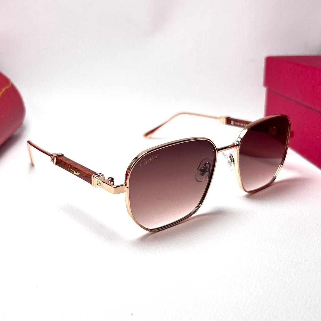 Cartier Signature C T09100 Square - Brown Gradient - Giiz store