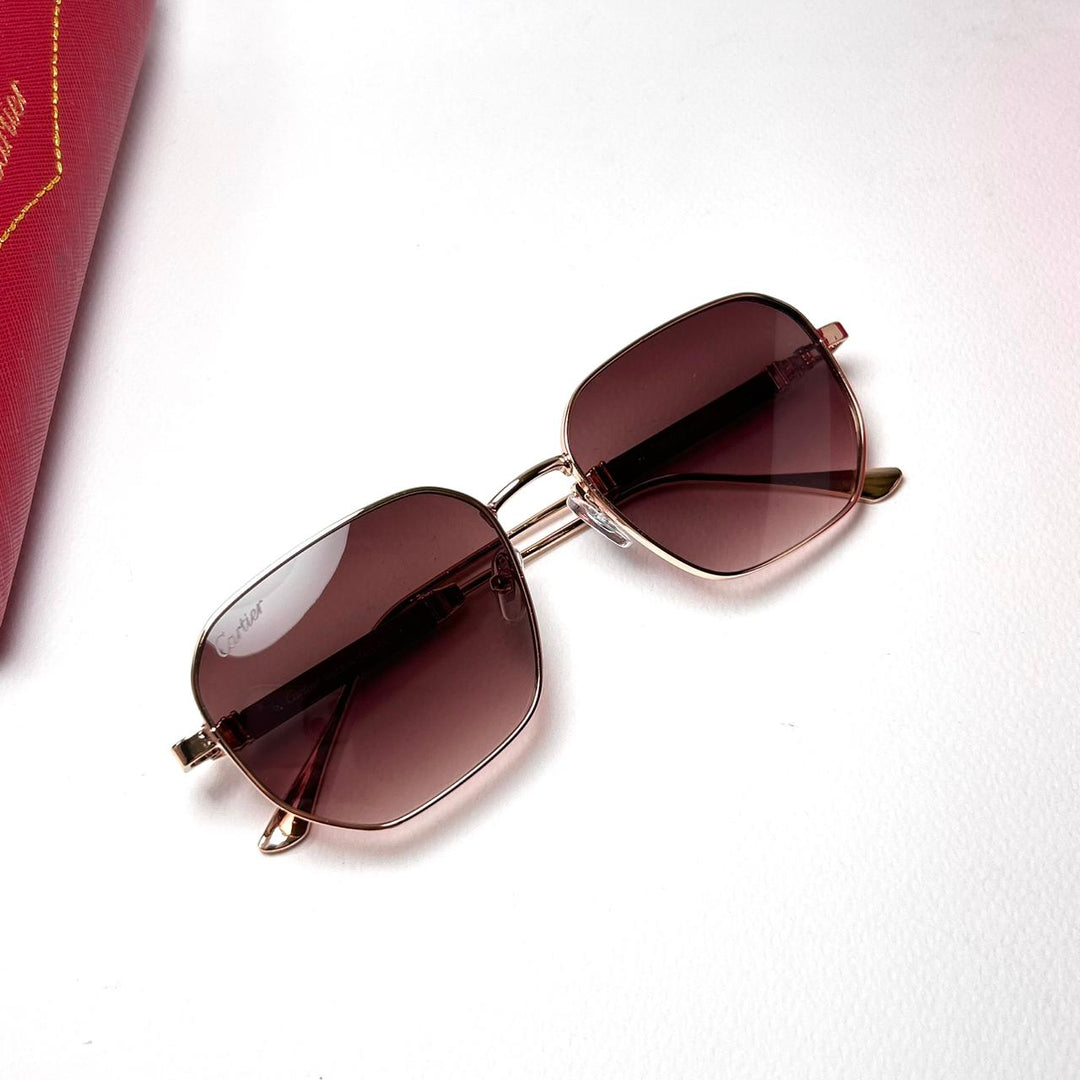 Cartier Signature C T09100 Square - Brown Gradient - Giiz store