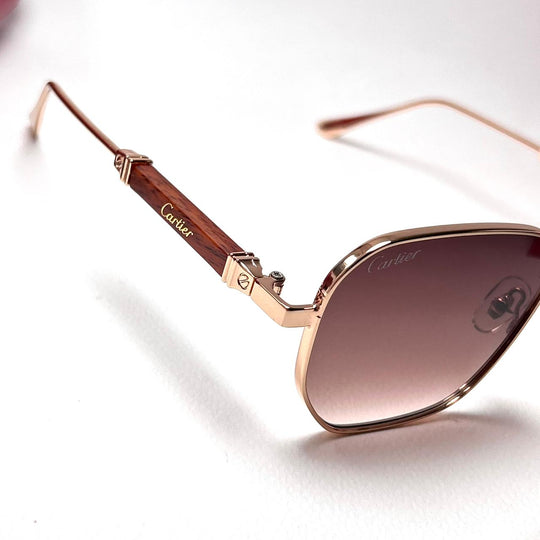 Cartier Signature C T09100 Square - Brown Gradient - Giiz store