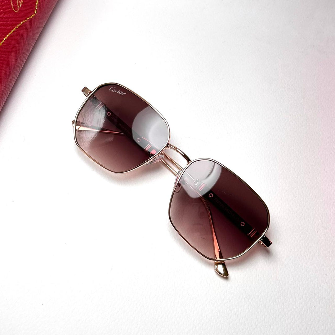 Cartier Signature C T09100 Square - Brown Gradient - Giiz store