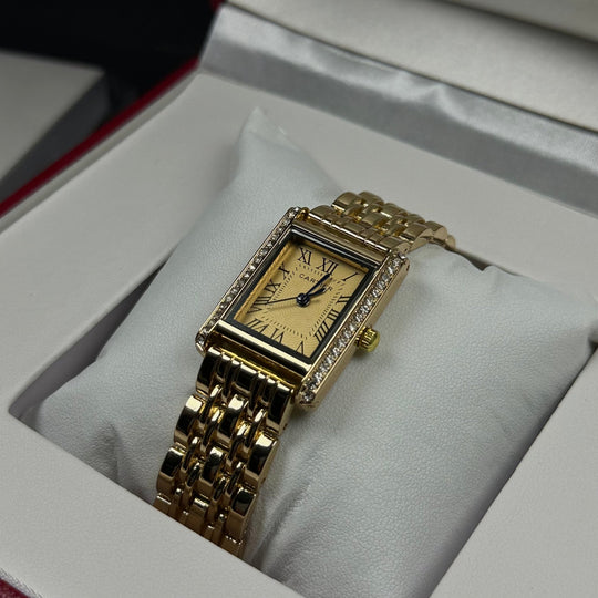 Cartier Tank Française Style For Her – Gold &amp; Champagne Diamond - Giiz store
