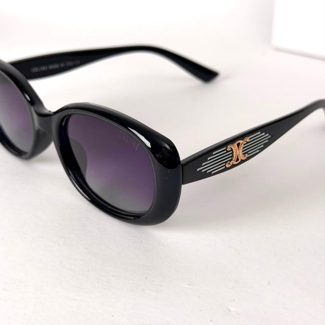 Celine Oval – Glossy Black - Giiz store