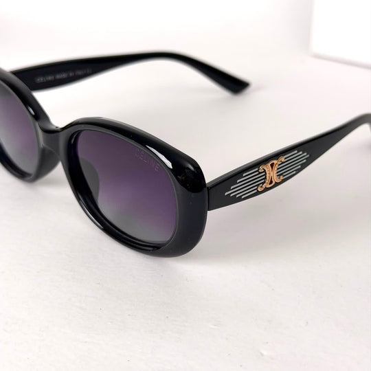 Celine Oval – Glossy Black - Giiz store