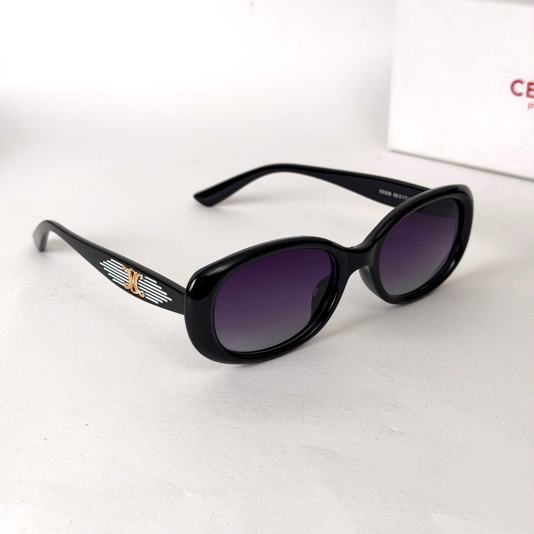 Celine Oval – Glossy Black - Giiz store