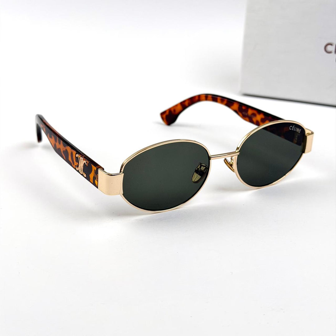 Celine Oval Icon - Tigerl Oily Green - Giiz store