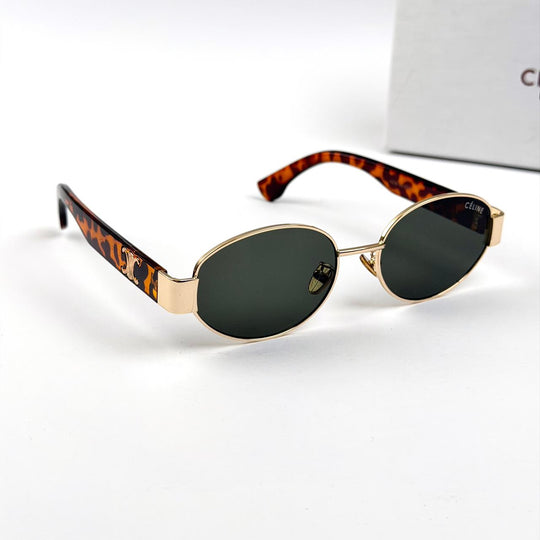 Celine Oval Icon - Tigerl Oily Green - Giiz store