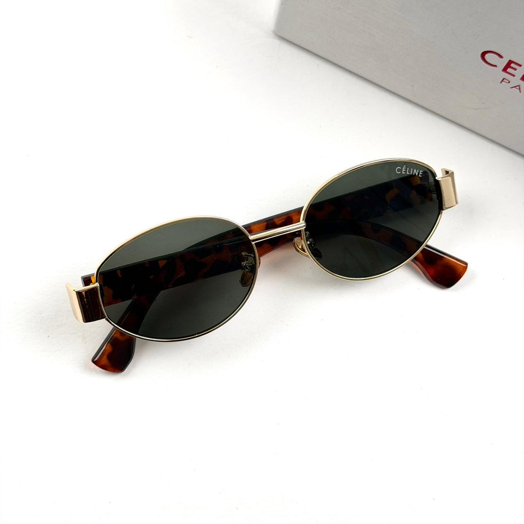 Celine Oval Icon - Tigerl Oily Green - Giiz store