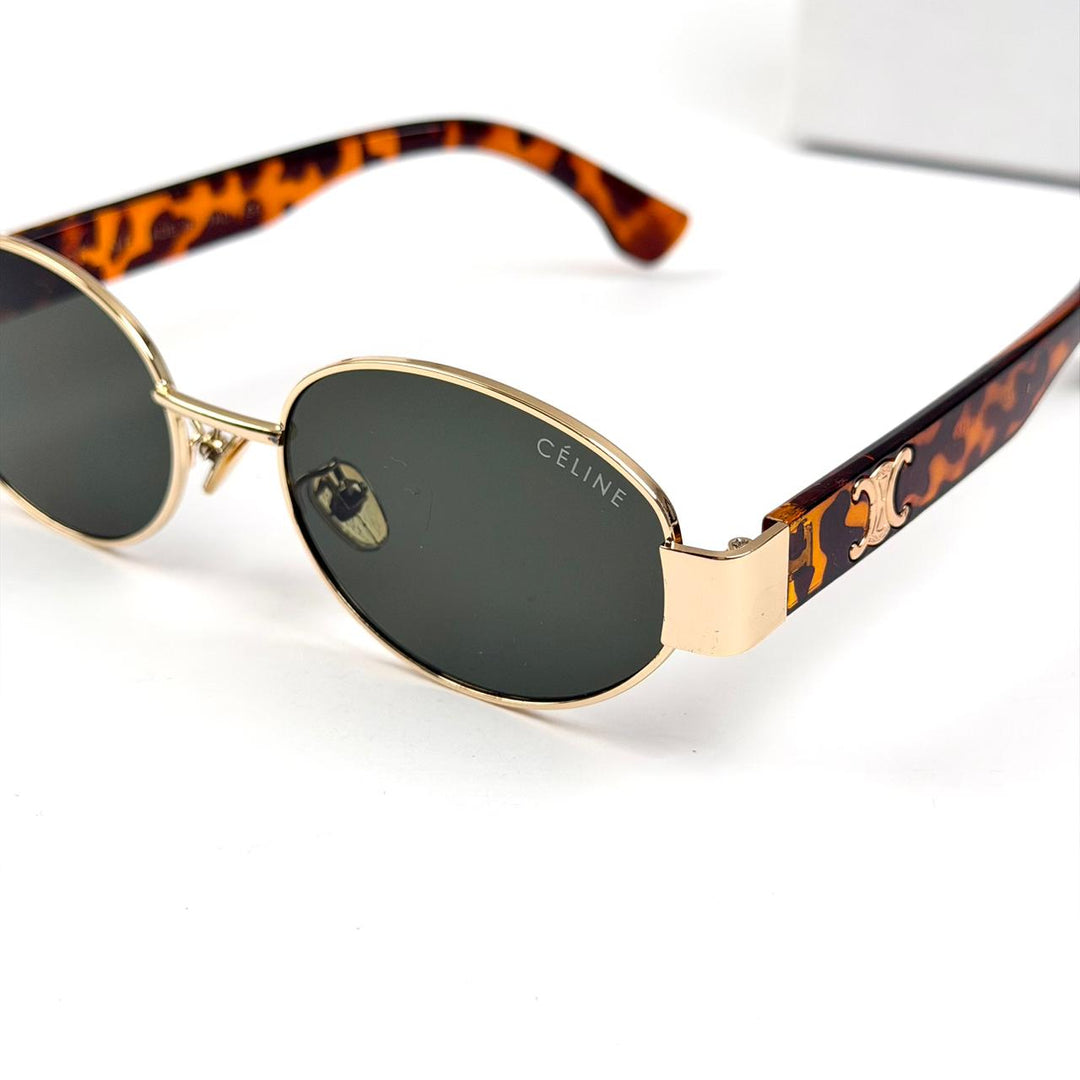 Celine Oval Icon - Tigerl Oily Green - Giiz store