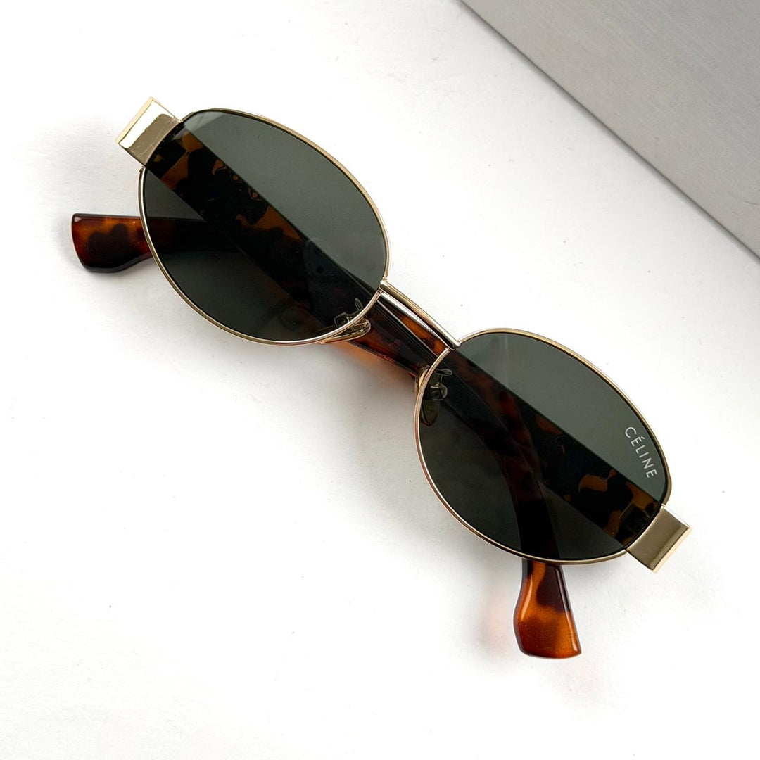 Celine Oval Icon - Tigerl Oily Green - Giiz store
