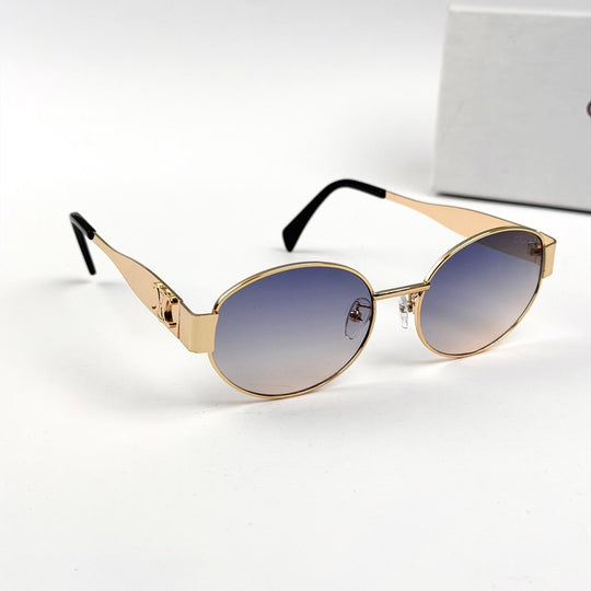 Celine Retro Oval - Golden Blue Gradient - Giiz store
